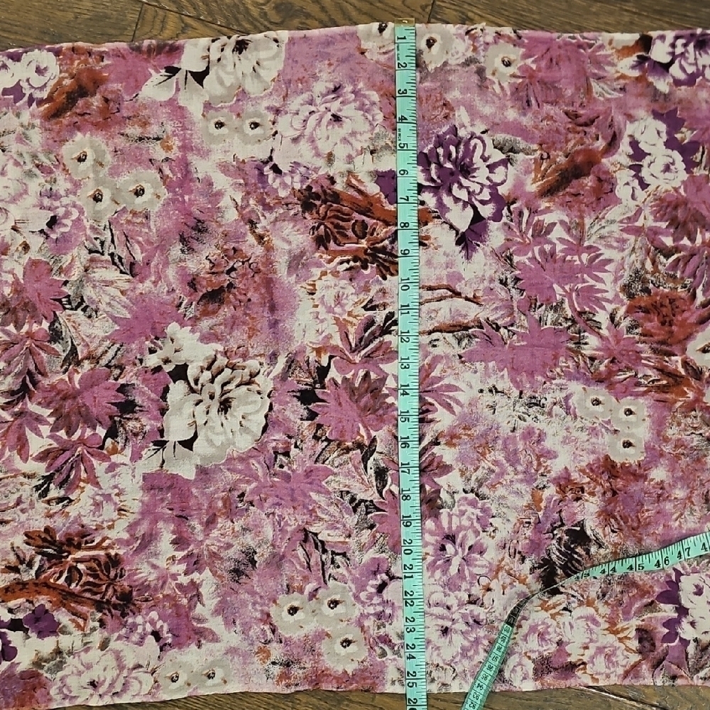 Floral Pink and Purple Scarf - Picture 4 of 5